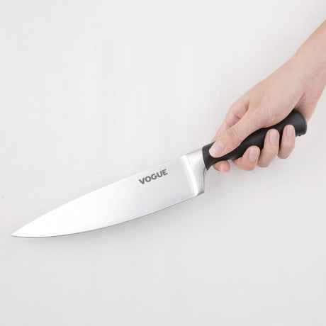 Vogue Soft Grip Chef Knife Black 20cm