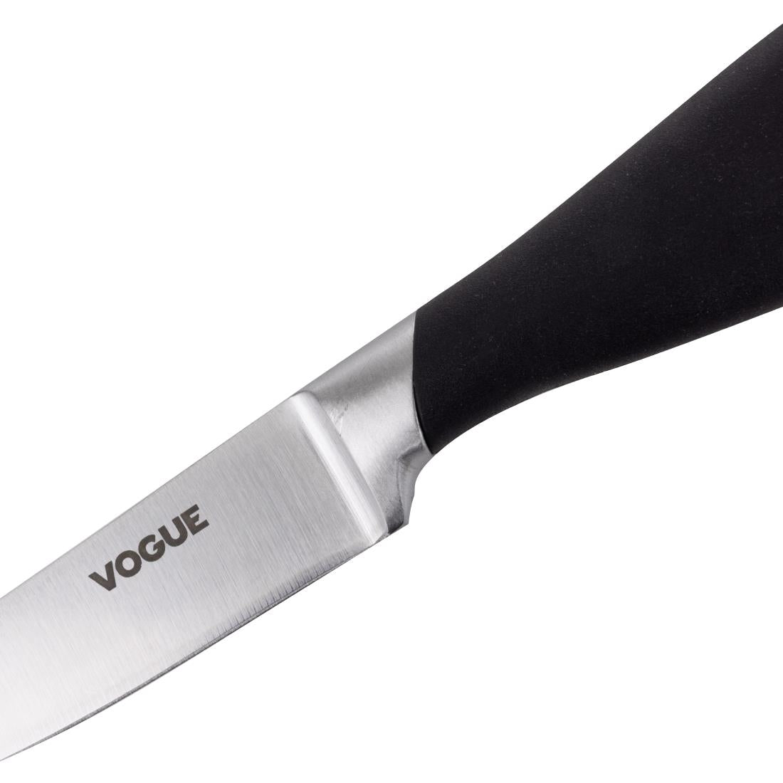 Vogue Soft Grip Paring Knife Black 8.5cm