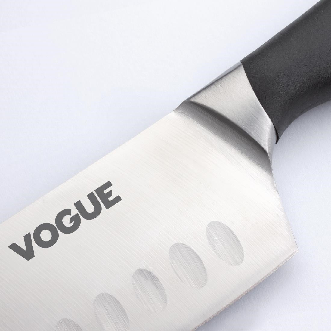Vogue Soft Grip Santoku Knife Black 18cm