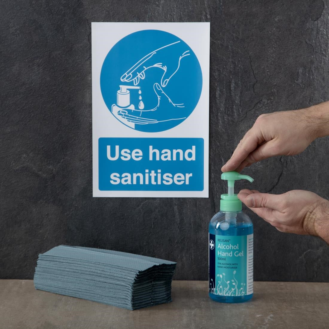 Jantex C Fold Paper Hand Towels Blue 1-ply 2880 sheets