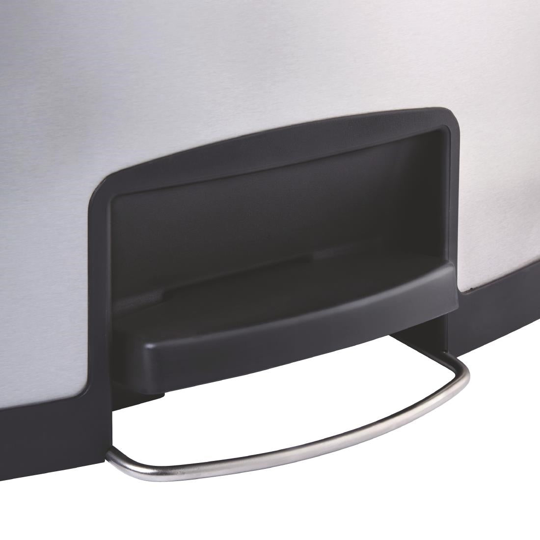 Rubbermaid Slim Jim Front Step-On Pedal Bin Stainless Steel 30Ltr