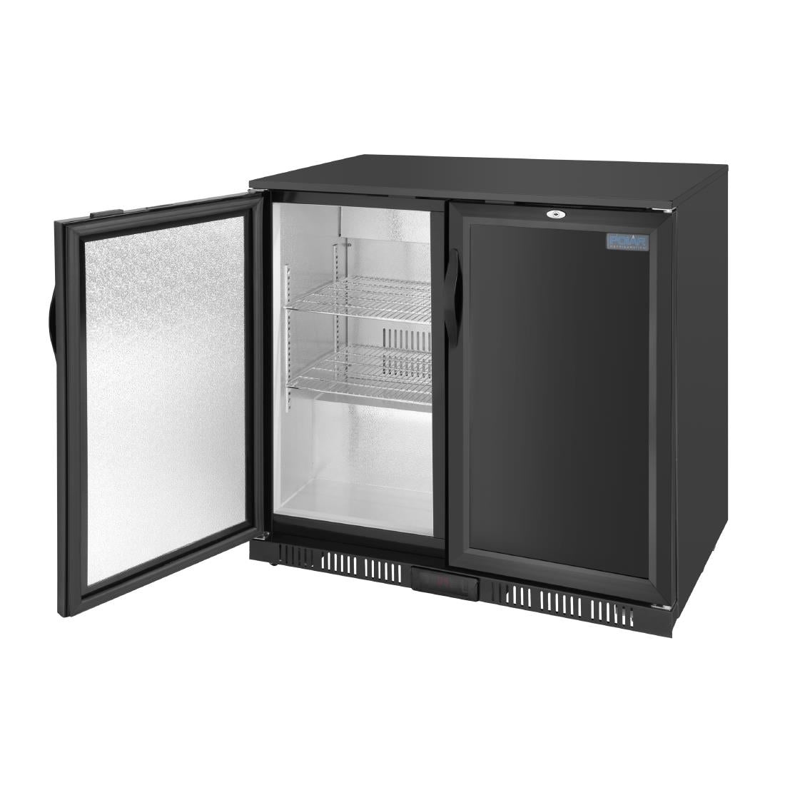 Polar G-series 850mm Double Door Back Bar Cooler Solid Door 198 Ltr