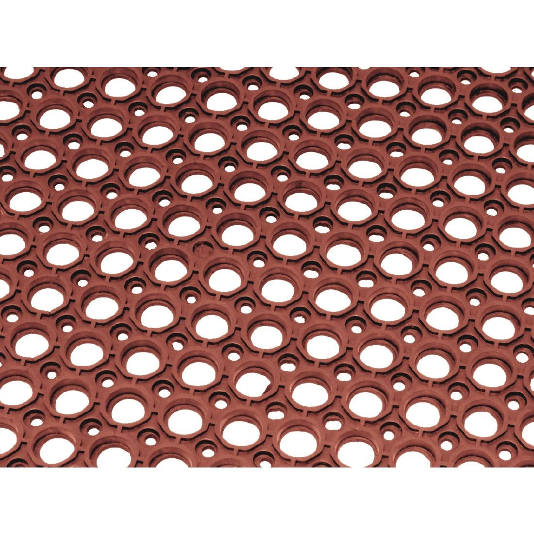 Jantex Rubber Grease Resistant Anti Fatigue Mat Red 1500 x 900mm