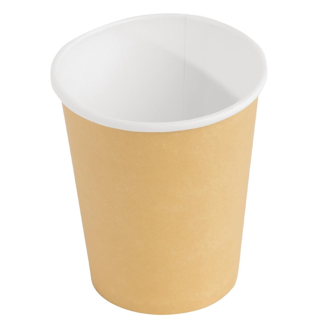 Fiesta Recyclable Coffee Cups Single Wall Kraft 225ml / 8oz (50 Pack)
