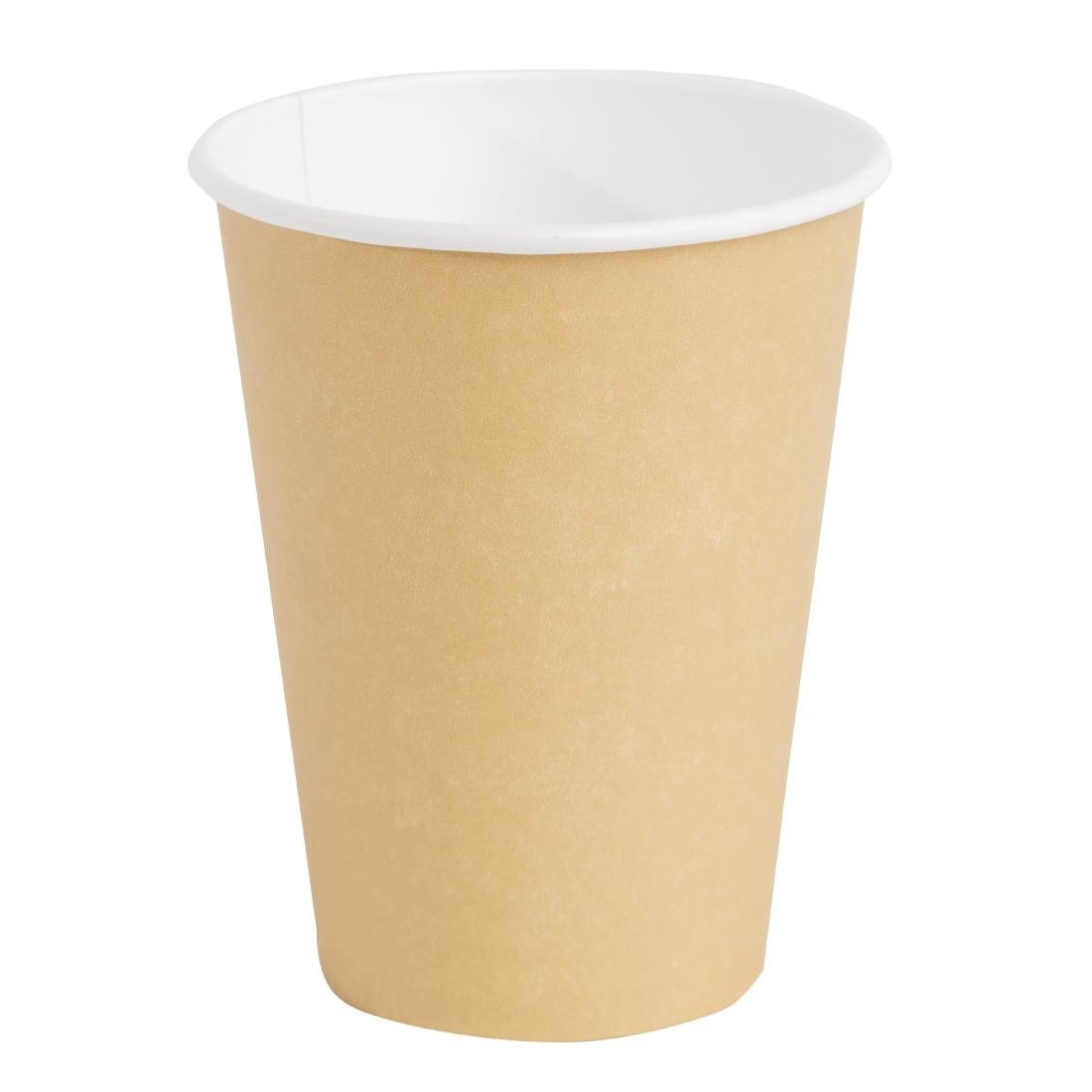 Fiesta Recyclable Coffee Cups Single Wall Kraft 340ml / 12oz (50 Pack)