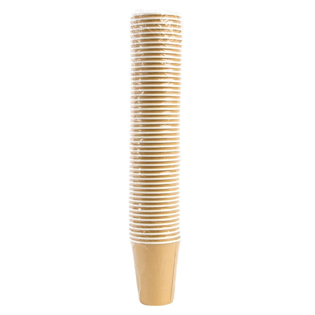 Fiesta Recyclable Coffee Cups Single Wall Kraft 340ml/12oz (1000 Pack)