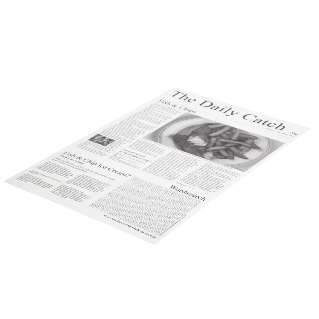 Greaseproof Paper Sheets Newspaper Print 270 x 420mm