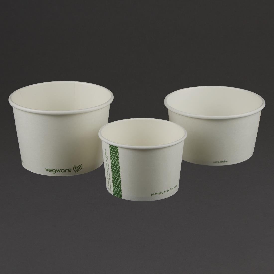 Vegware Compostable Hot Food Pots 230ml / 8oz (1000 Pack)