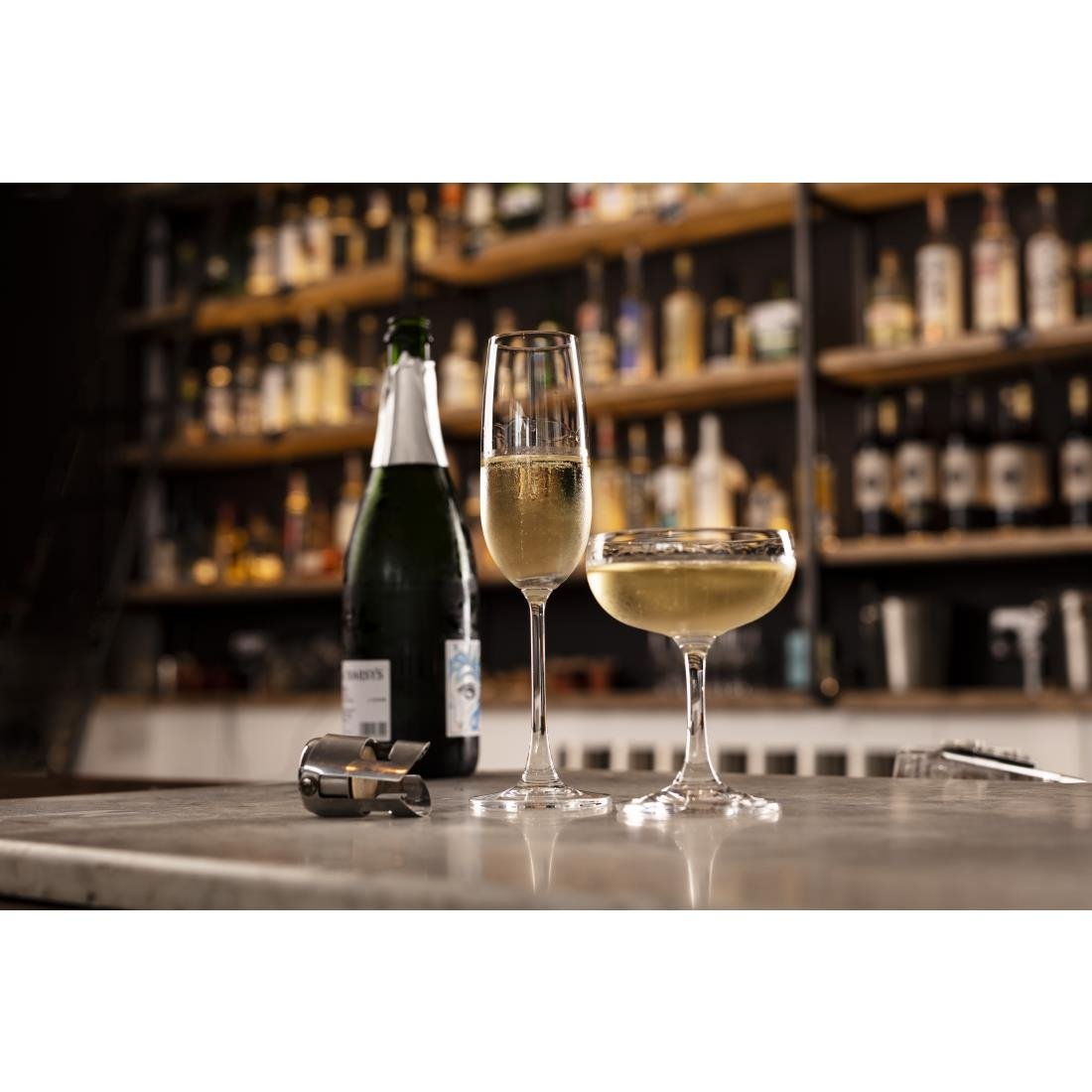Olympia Modale Crystal Champagne Flutes 215ml (6 Pack)