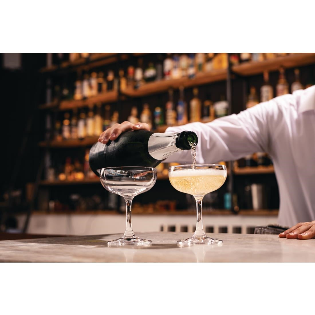 Olympia Bar Collection Crystal Champagne Saucers 200ml (6 Pack)