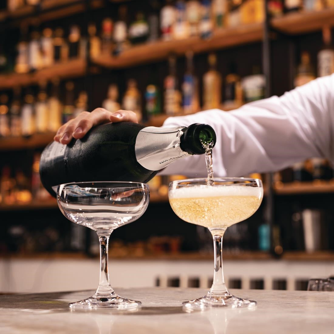 Olympia Bar Collection Crystal Champagne Saucers 200ml (6 Pack)