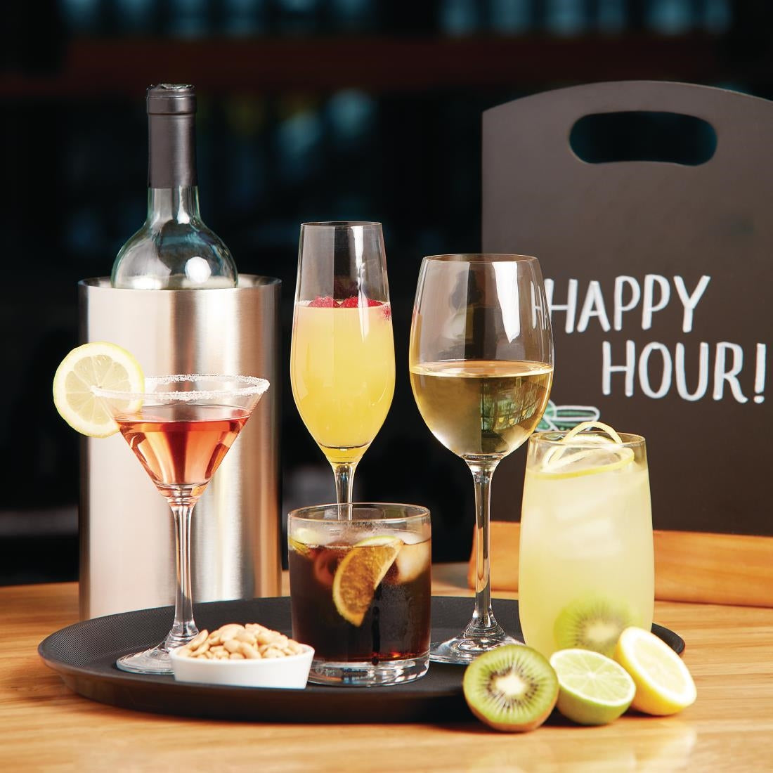 Olympia Chime Crystal Champagne Flutes 225ml (6 Pack)