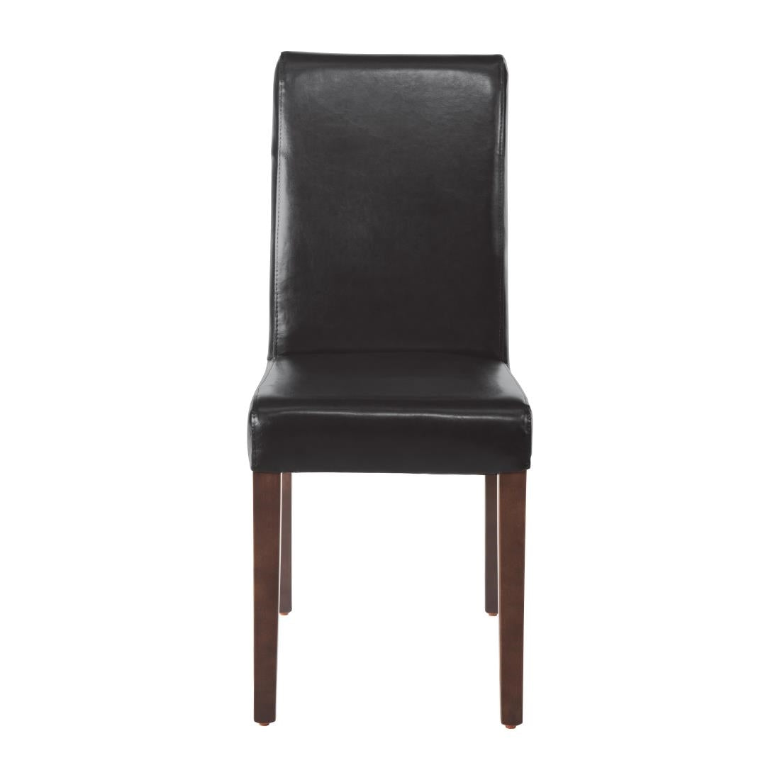 Bolero Faux Leather Dining Chair Black (2 Pack)