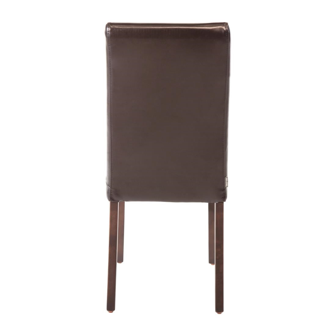 Bolero Faux Leather Dining Chairs Dark Brown (2 Pack)
