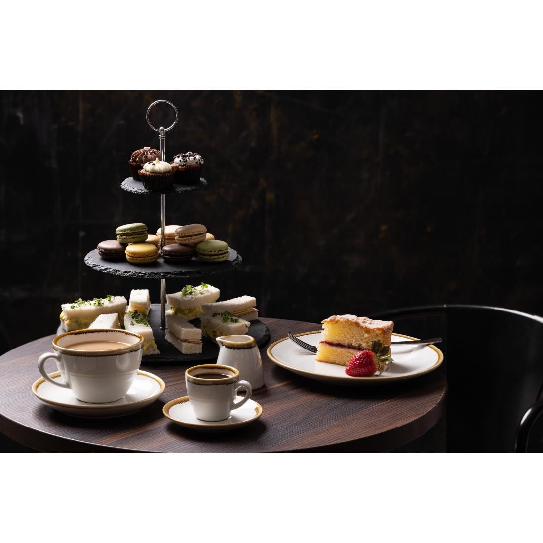 Olympia 3 Tier Slate Afternoon Tea Stand