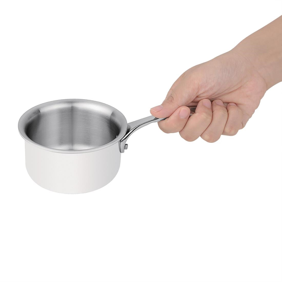 Vogue Stainless Steel and Aluminium Tri-Wall Mini Saucepan 9cm