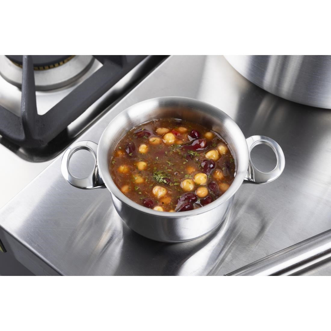 Vogue Stainless Steel & Aluminium Tri-Wall Mini Casserole 100mm