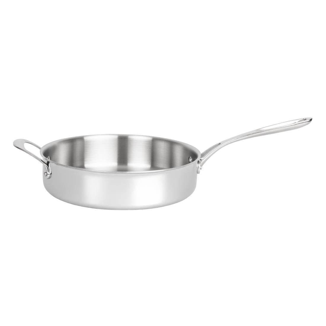 Vogue Stainless Steel and Aluminium Tri-Wall Sauté Pan 28cm