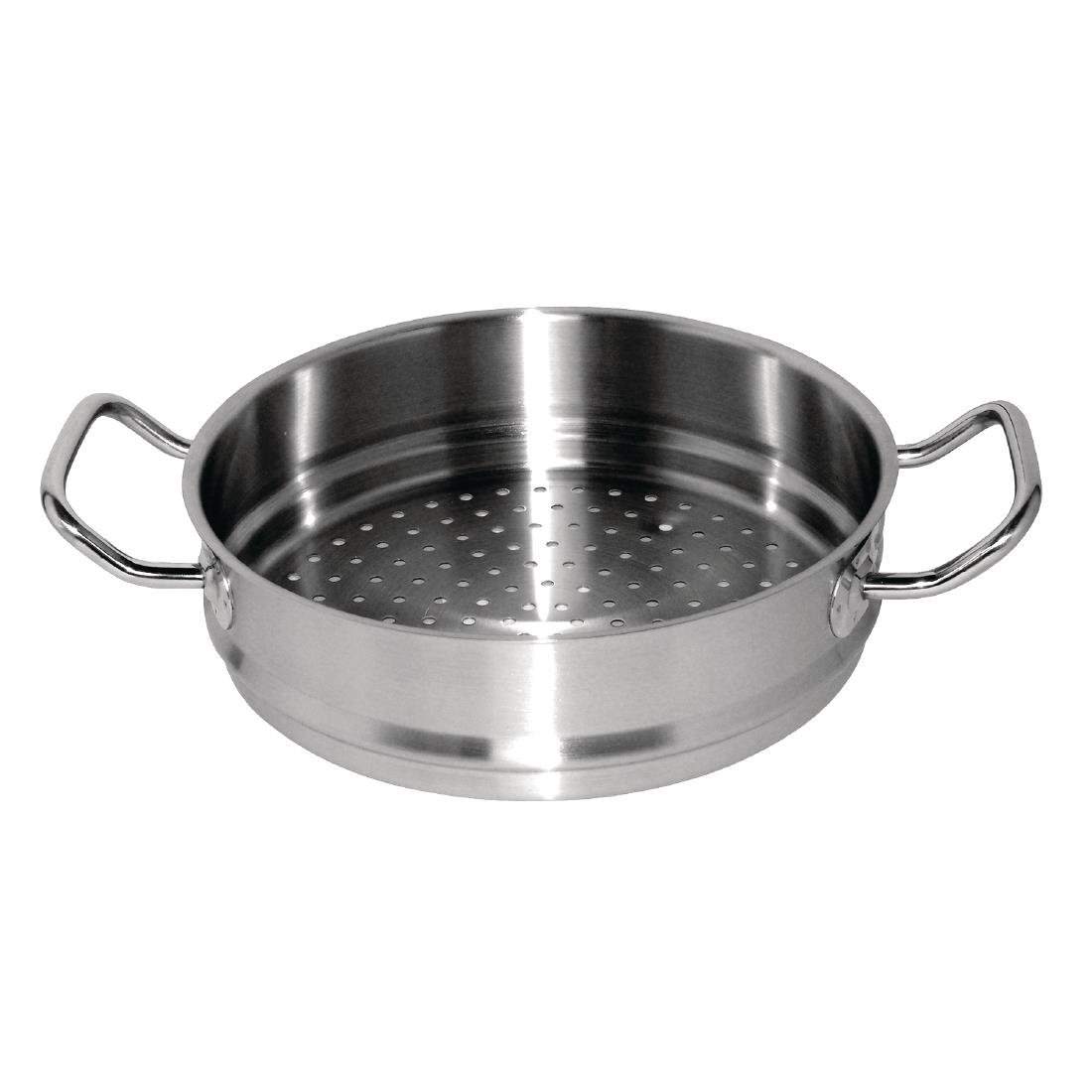 Vogue Stainless Steel and Aluminium Tri-Wall Steamer 24cm