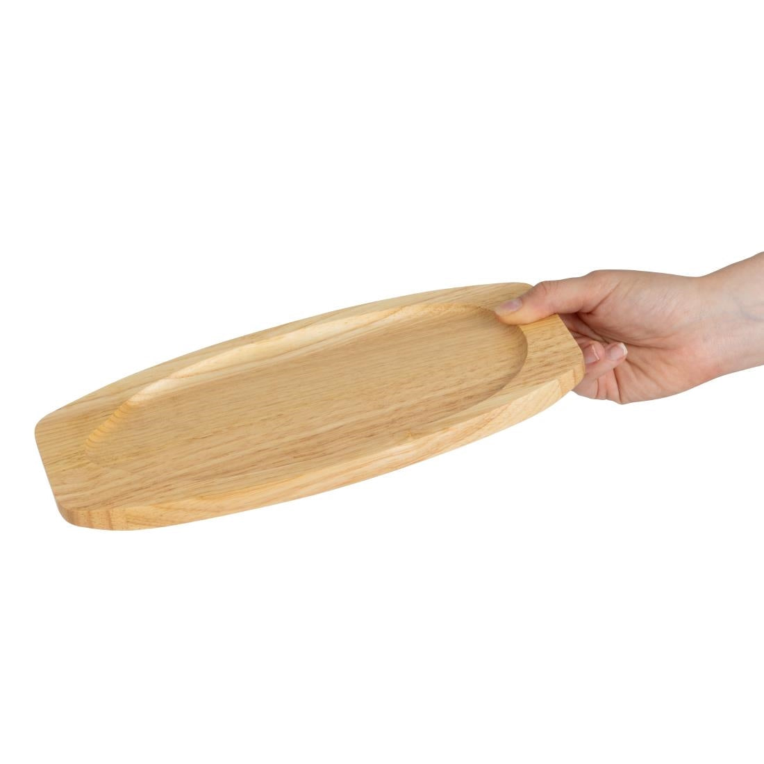 Olympia Hevea Board for Cast Iron Sizzle Platter 315x170mm for GG133