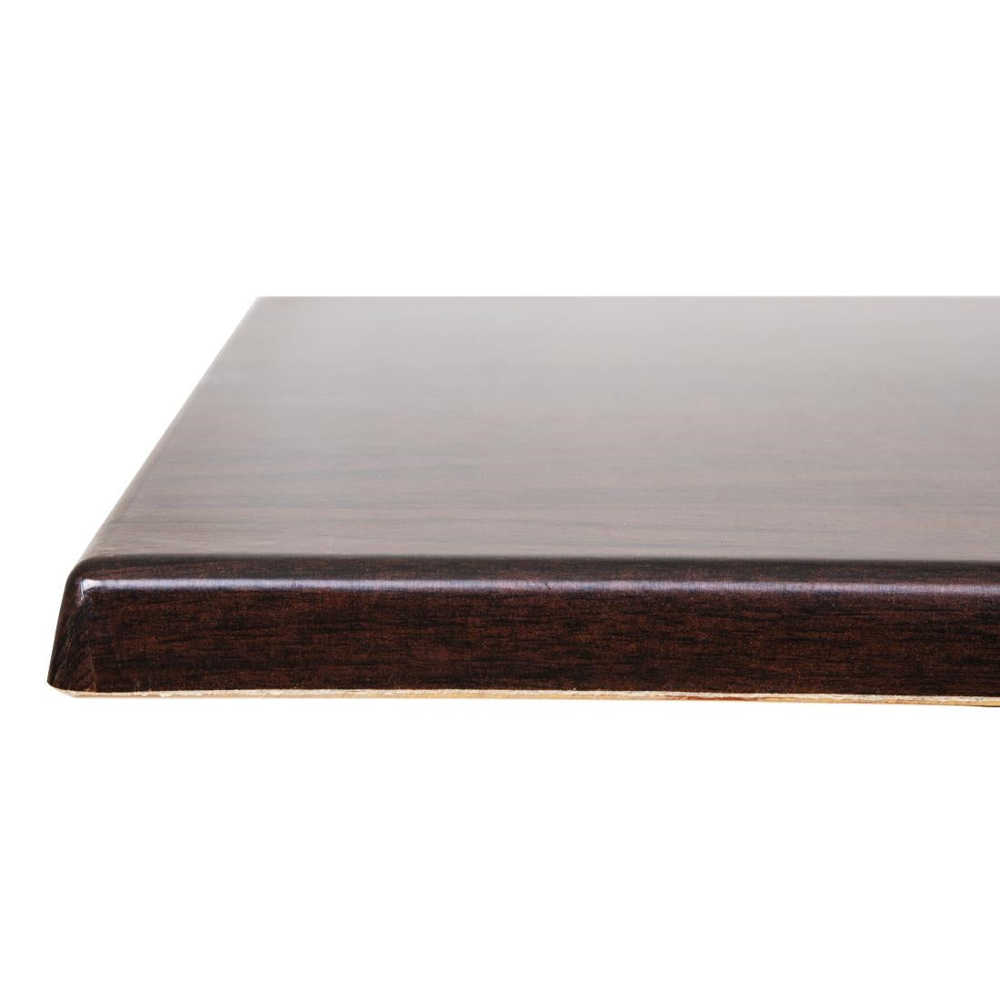 Bolero Pre-drilled Square Tabletop Dark Brown 600mm
