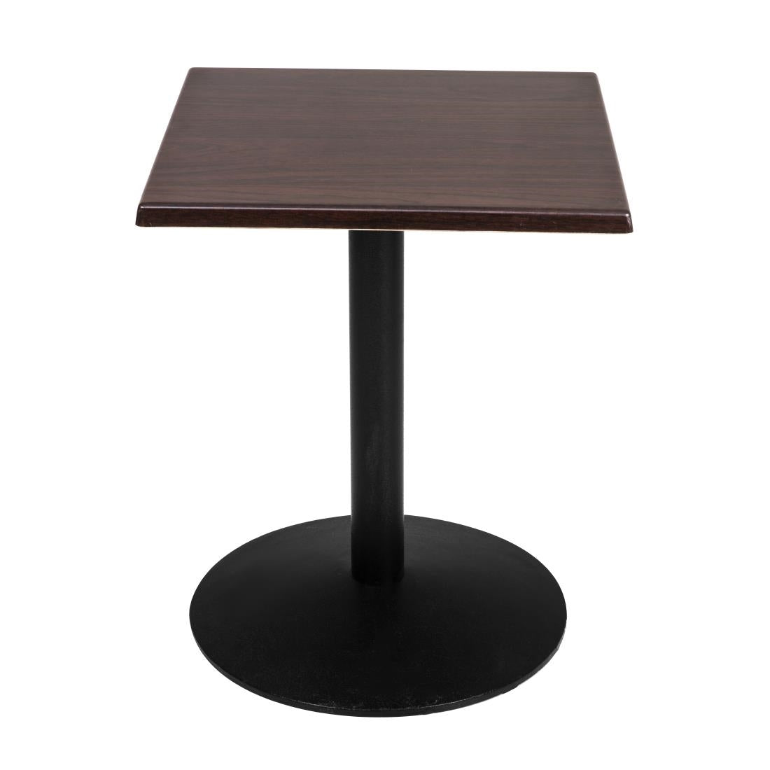 Bolero Pre-drilled Square Tabletop Dark Brown 600mm