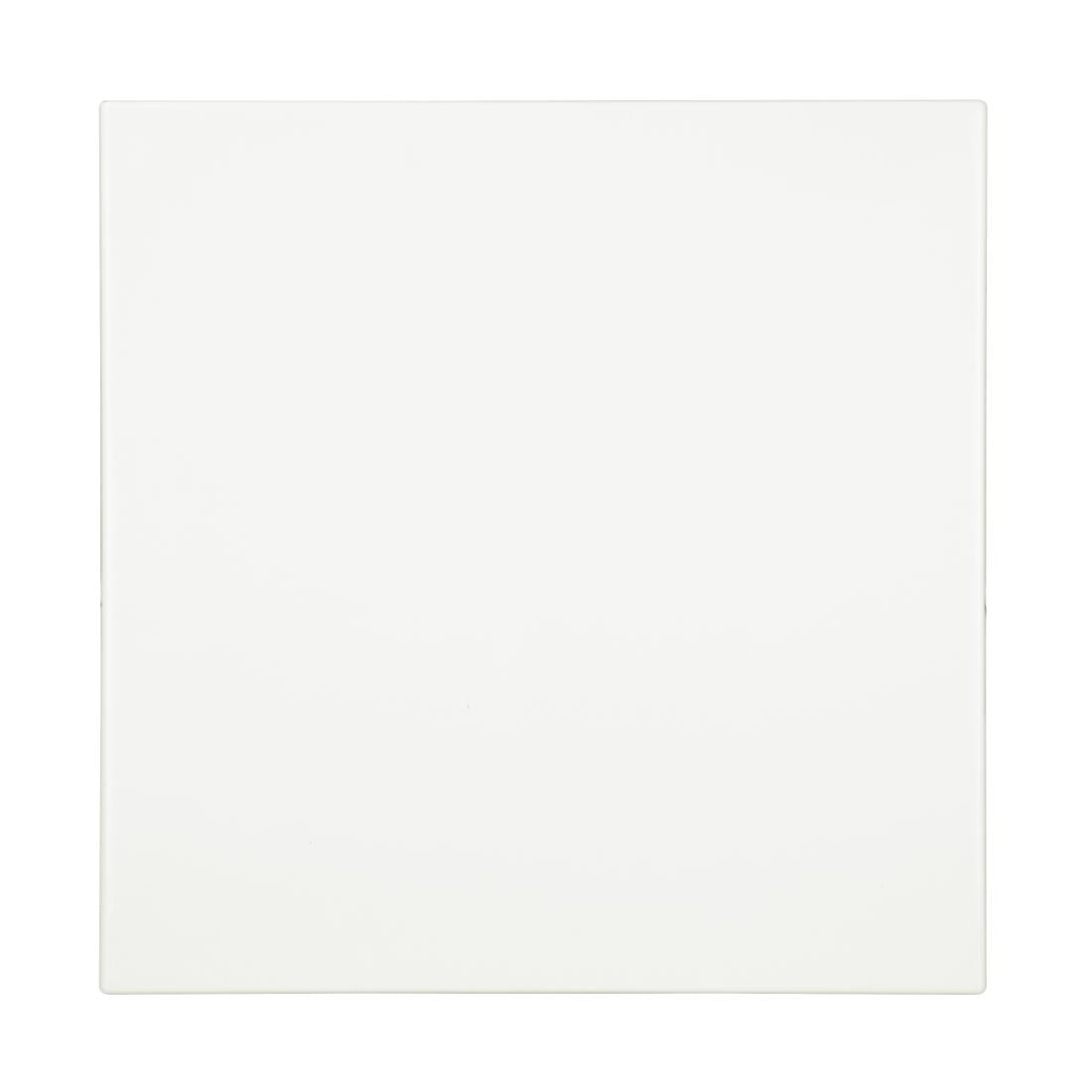 Bolero Pre-drilled Square Table Top White 600mm