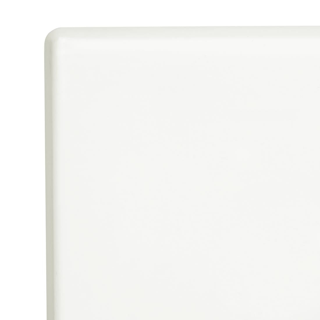 Bolero Pre-drilled Square Table Top White 600mm