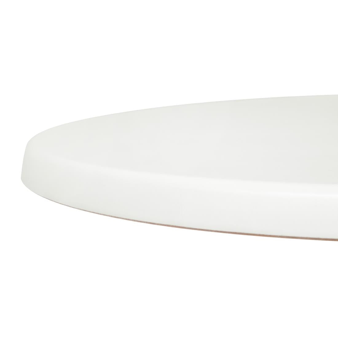 Bolero Pre-drilled Round Tabletop White 600mm