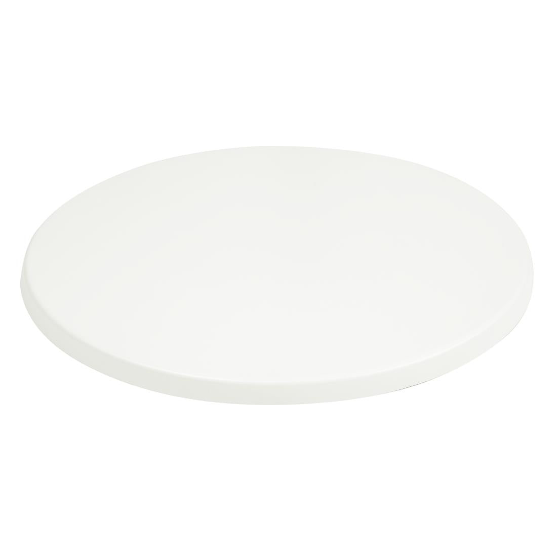 Bolero Pre-drilled Round Tabletop White 600mm