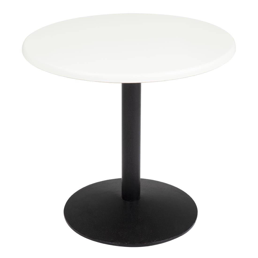 Bolero Pre-drilled Round Tabletop White 600mm