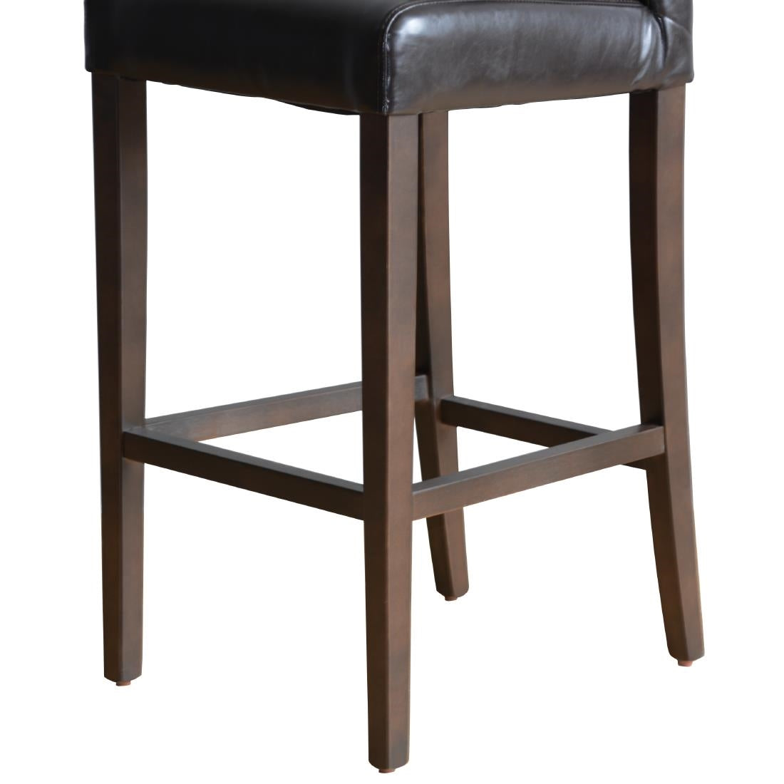 Bolero Faux Leather High Bar Stool Brown (Single)