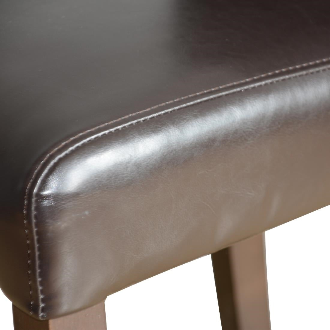 Bolero Faux Leather High Bar Stool Brown (Single)