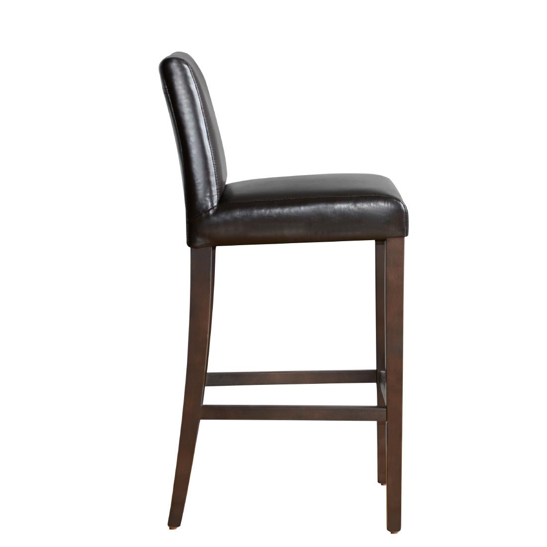 Bolero Faux Leather High Bar Stool Brown (Single)