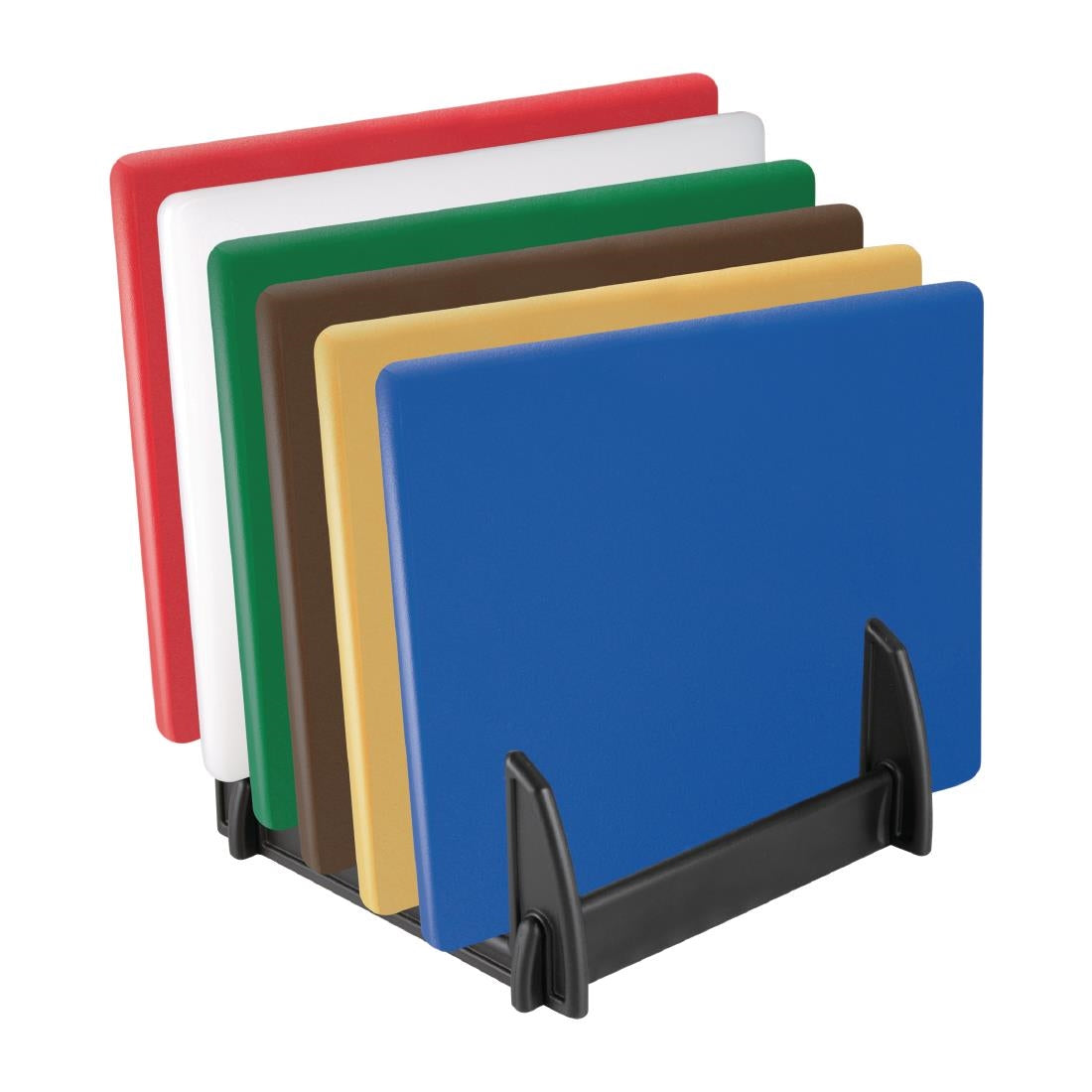 Hygiplas Black Plastic Chopping Board Rack Small 6 Slots