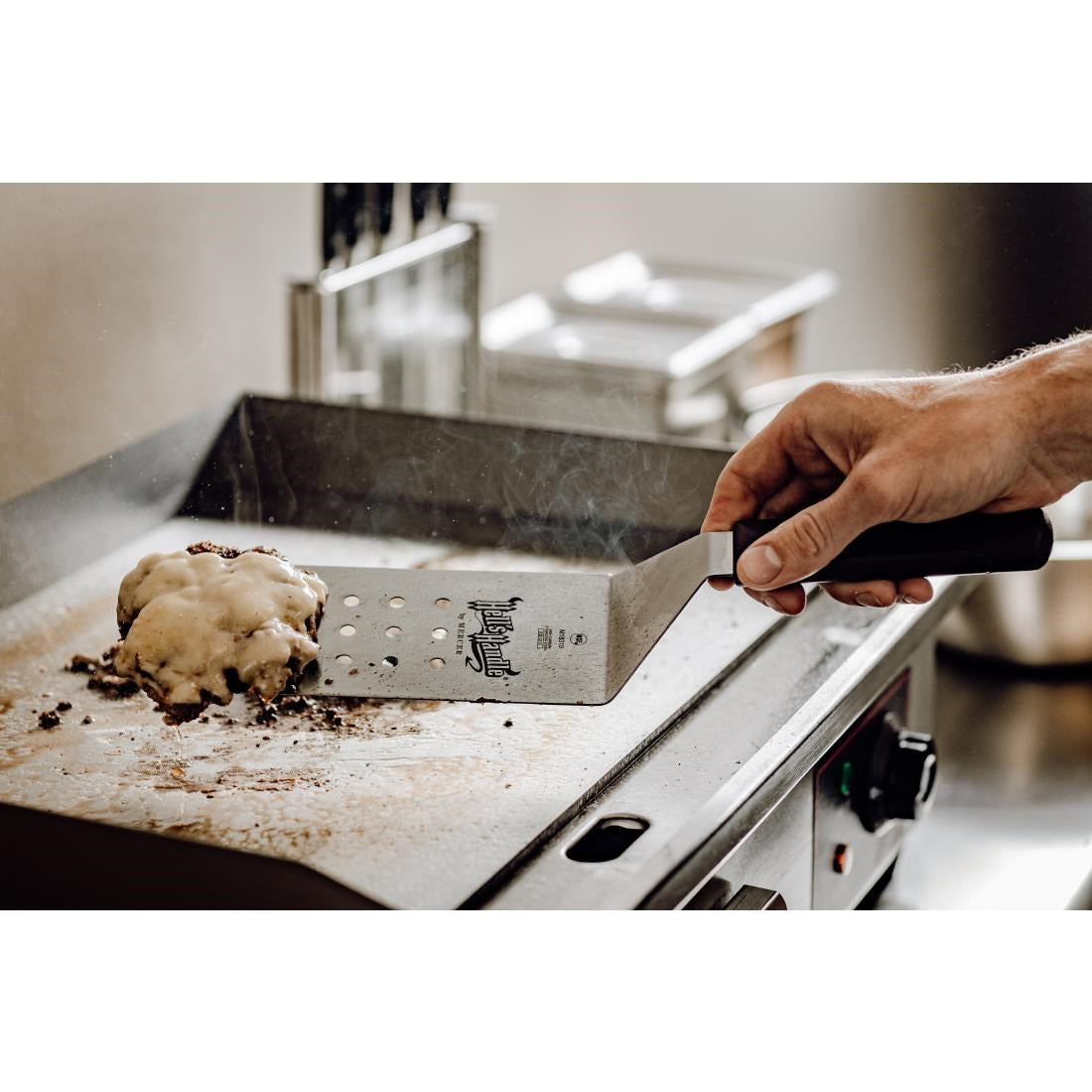 Mercer Culinary Hells Handle Heat Resistant Perforated Spatula