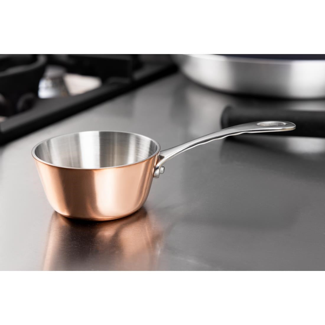 Vogue Mini Copper Tri Wall Sauté Pan 8cm