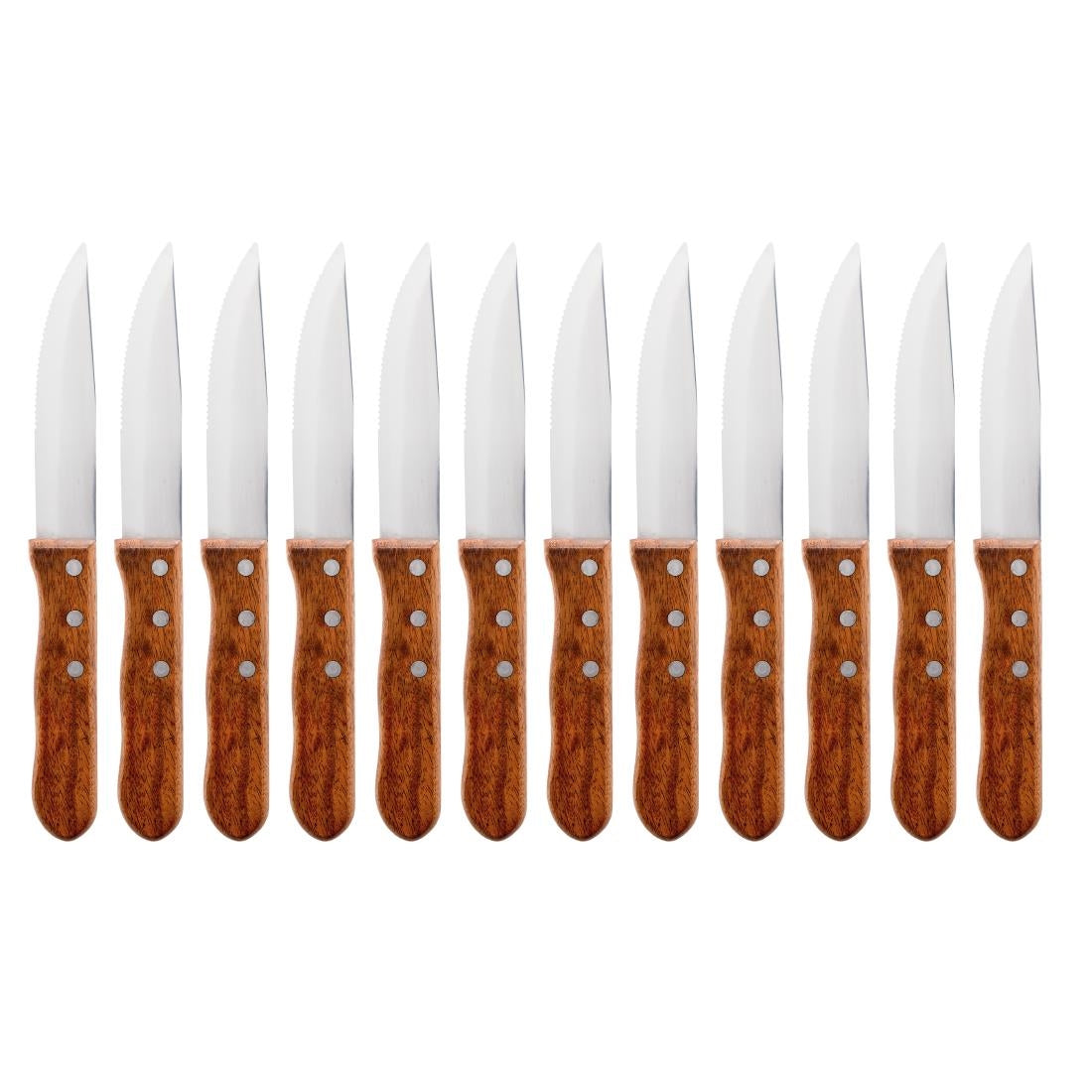 Olympia Jumbo Steak Knives with Rosewood Handles (12 Pack)
