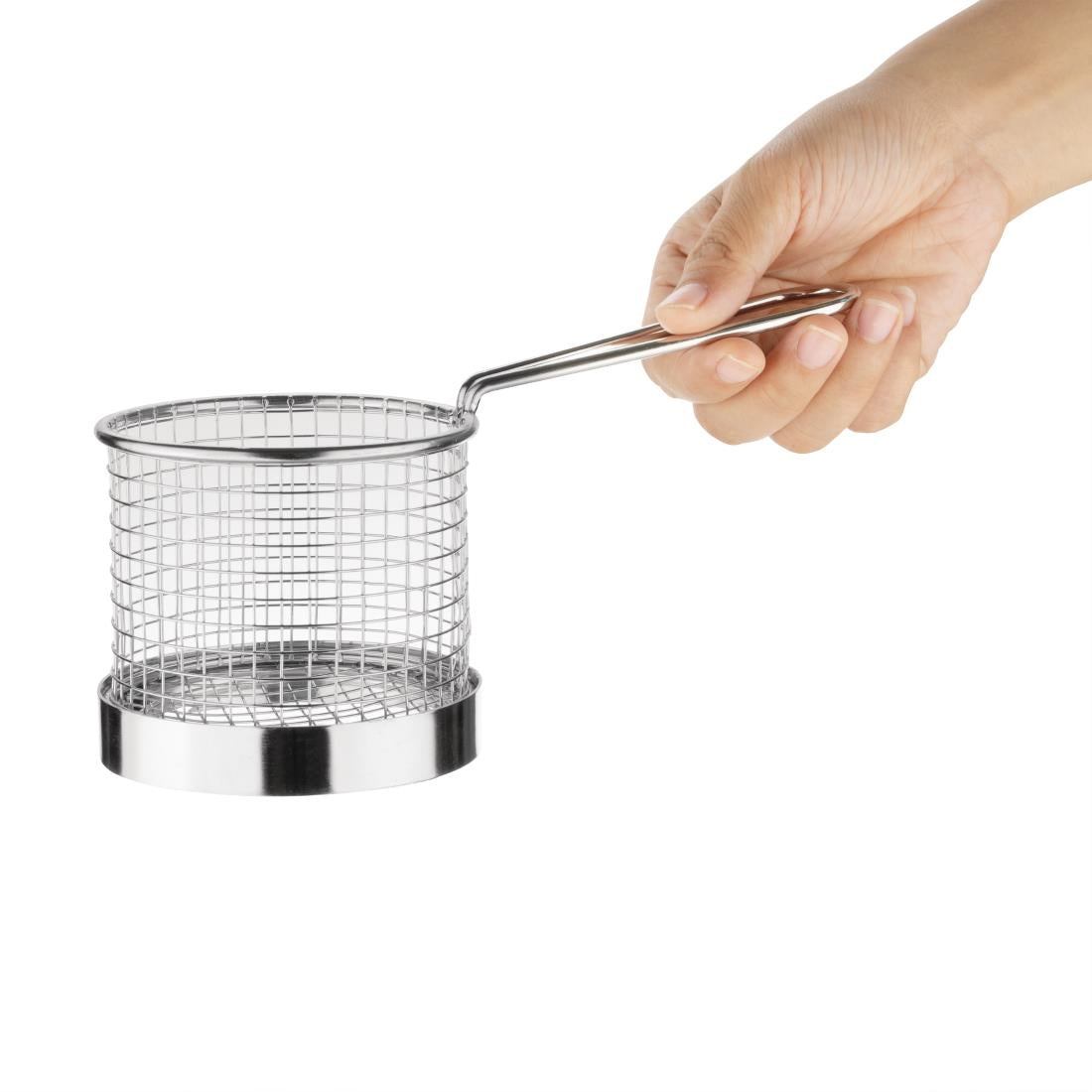 Olympia Chip Basket Round with Handle 95mm