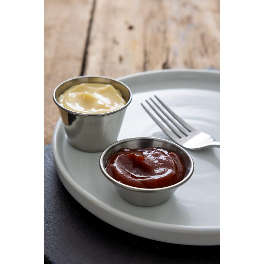 Olympia Stainless Steel Sauce Cups 40ml (12 Pack)