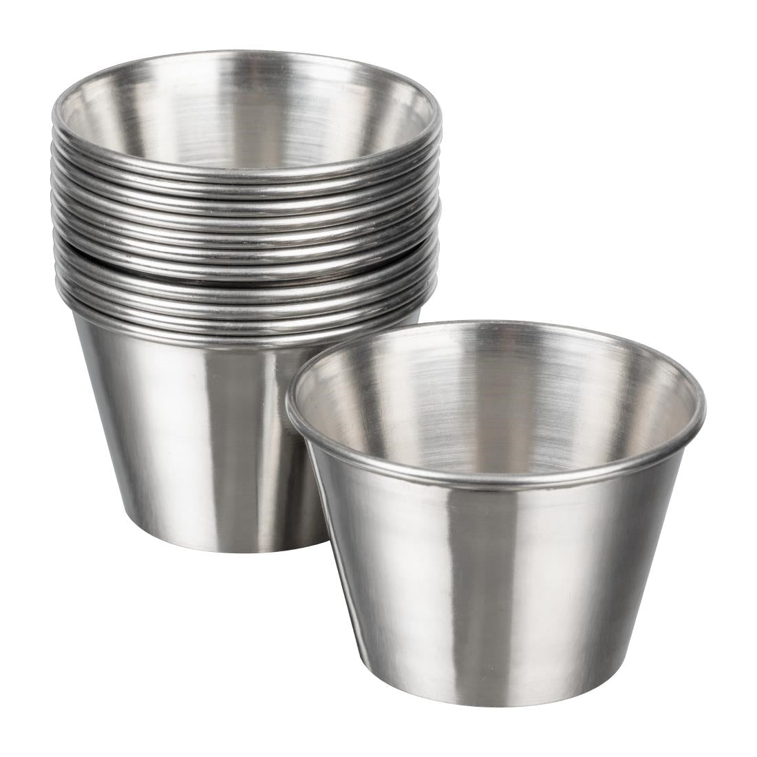 Olympia Stainless Steel Sauce Cups 70ml (12 Pack)