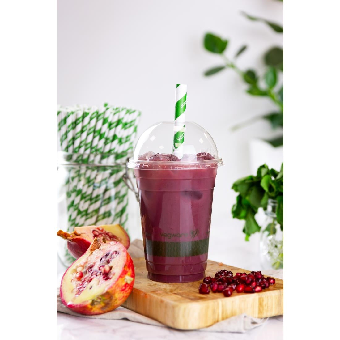 Vegware Compostable Cold Cup Domed Lids 340ml / 12oz and 455ml / 16oz (1000 Pack)