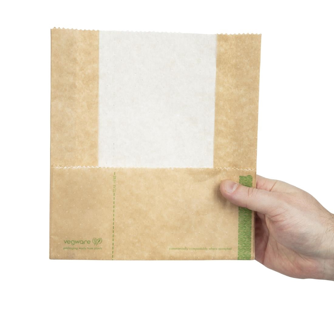 Vegware Compostable Kraft Panini Bags (500 Pack)