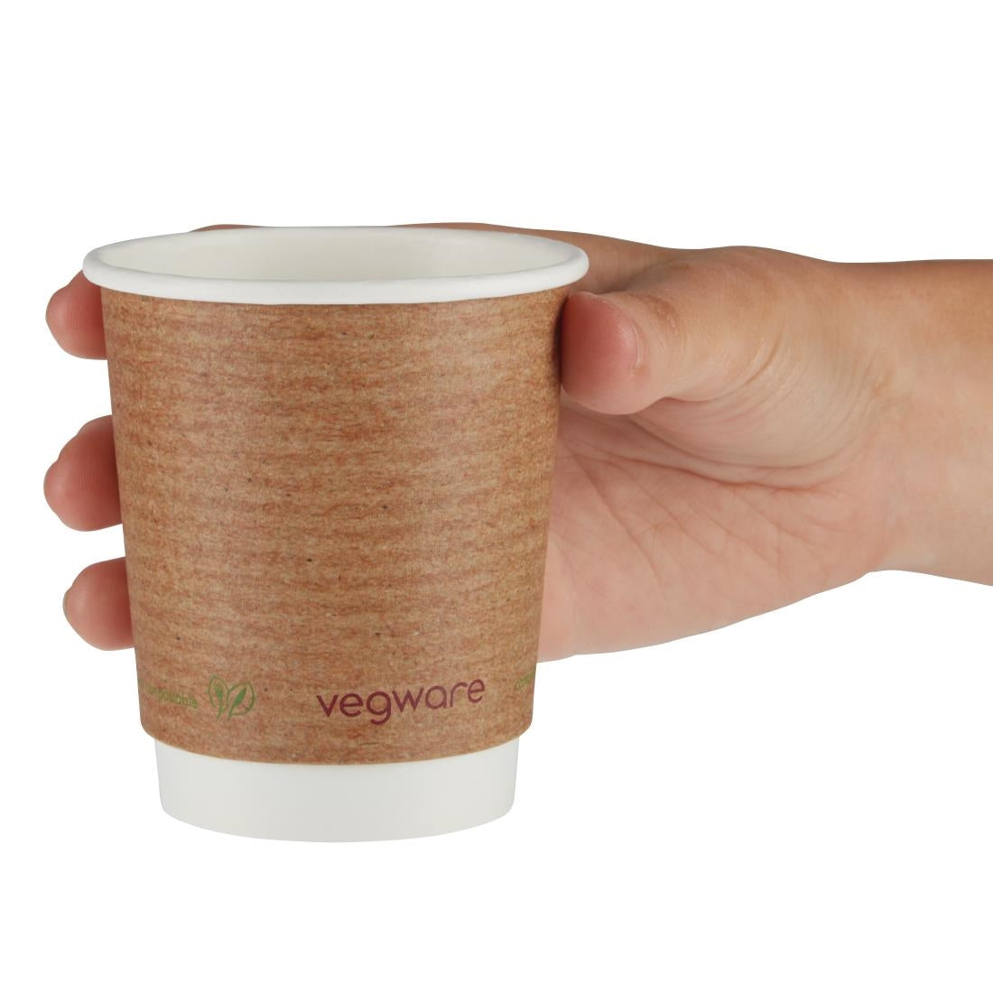 Vegware Compostable Coffee Cups Double Wall 230ml / 8oz (500 Pack)