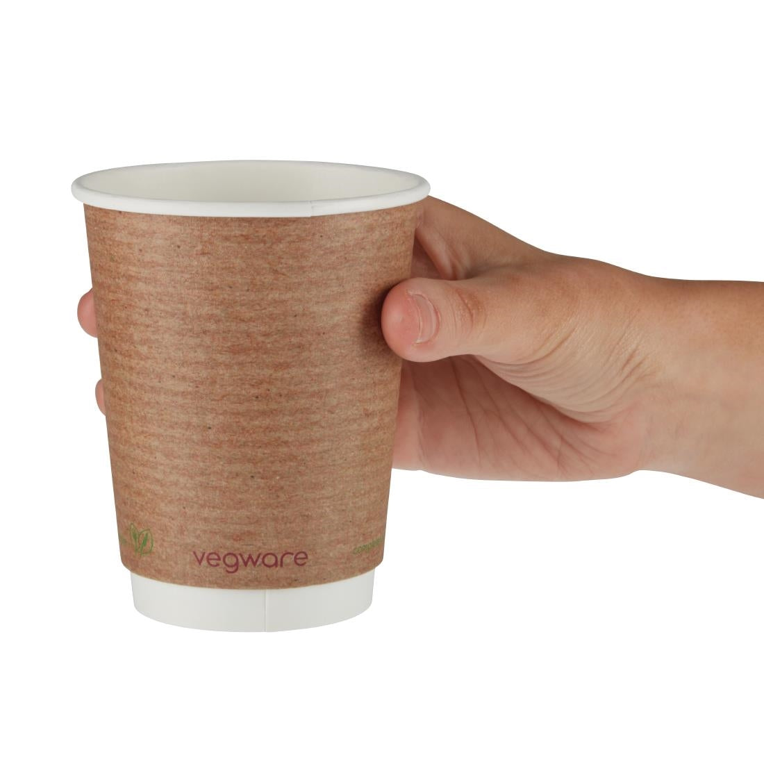 Vegware Compostable Coffee Cups Double Wall 340ml / 12oz (500 Pack)