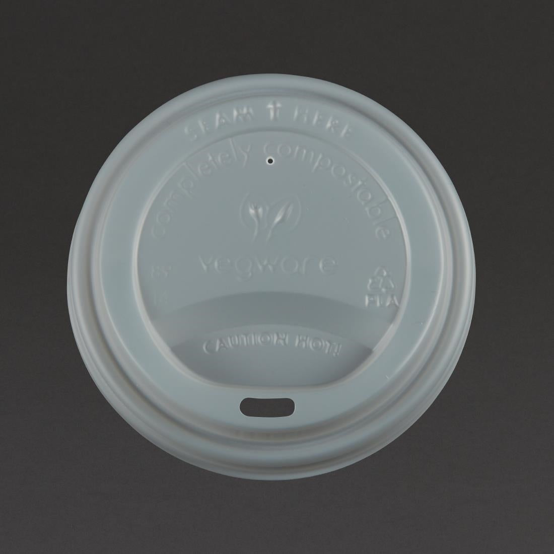 Vegware Compostable Lids for 340ml & 455ml Coffee Cups (1000 Pack)
