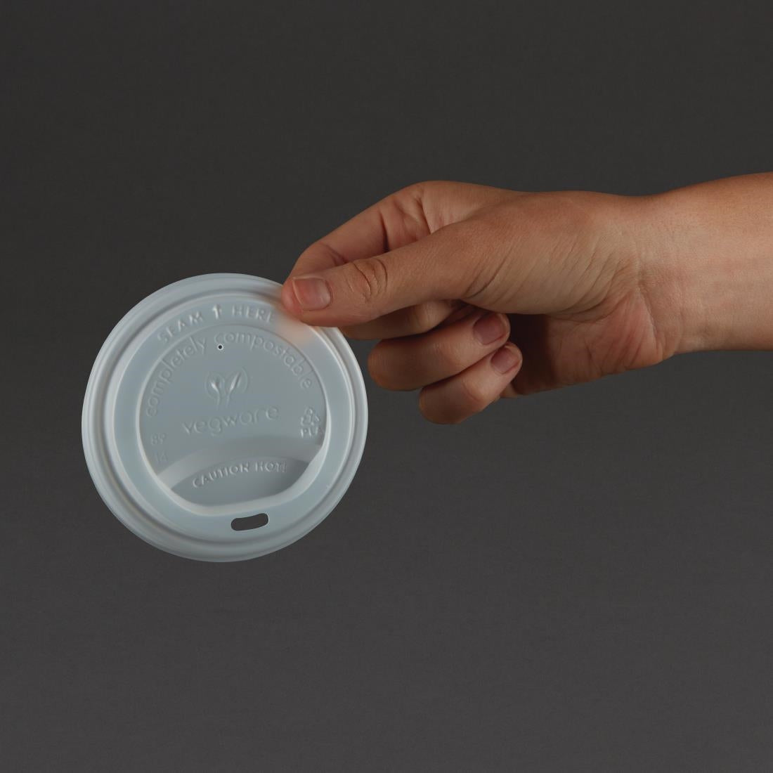 Vegware Compostable Lids for 340ml & 455ml Coffee Cups (1000 Pack)