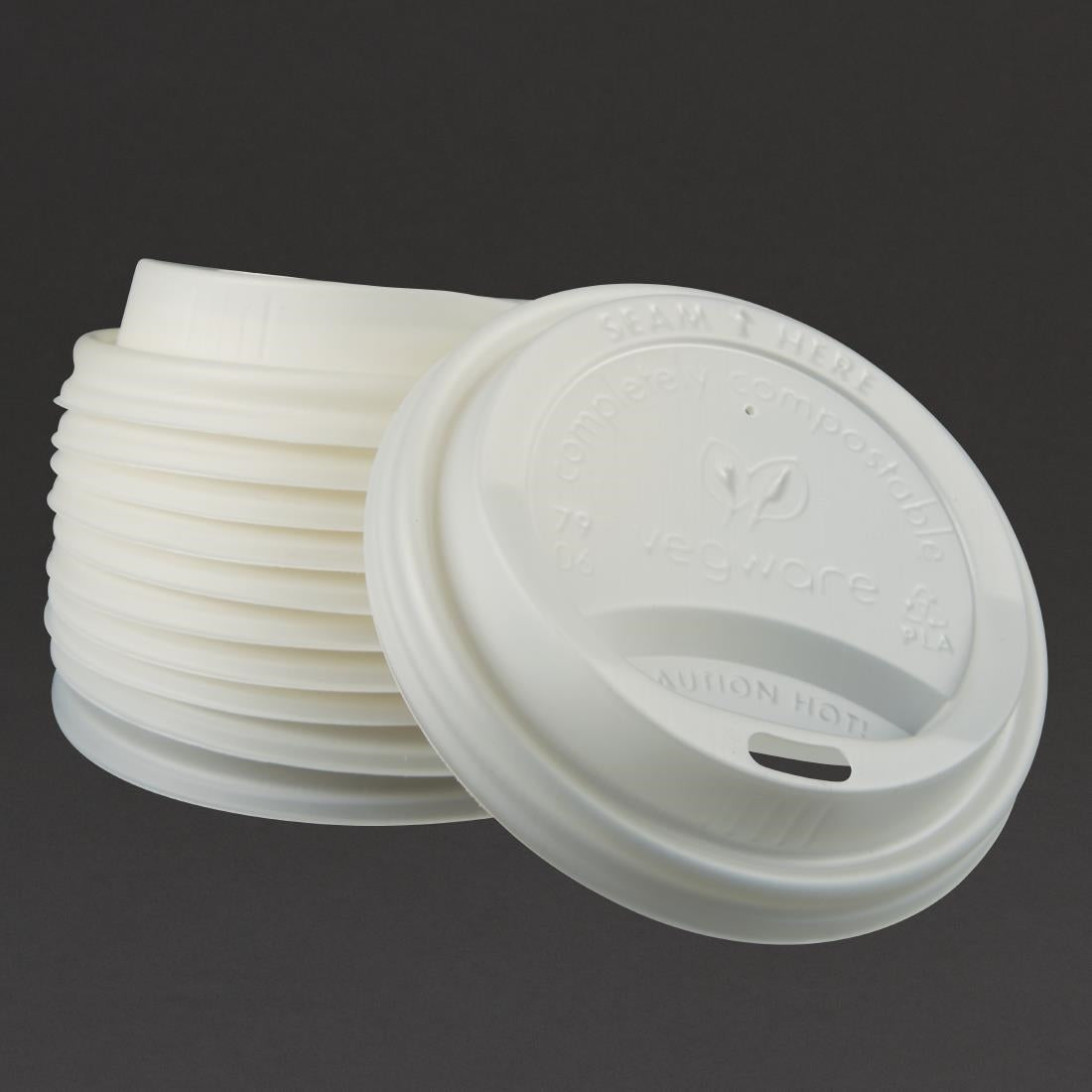 Vegware Compostable Coffee Cup Lids 225ml / 8oz (1000 Pack)