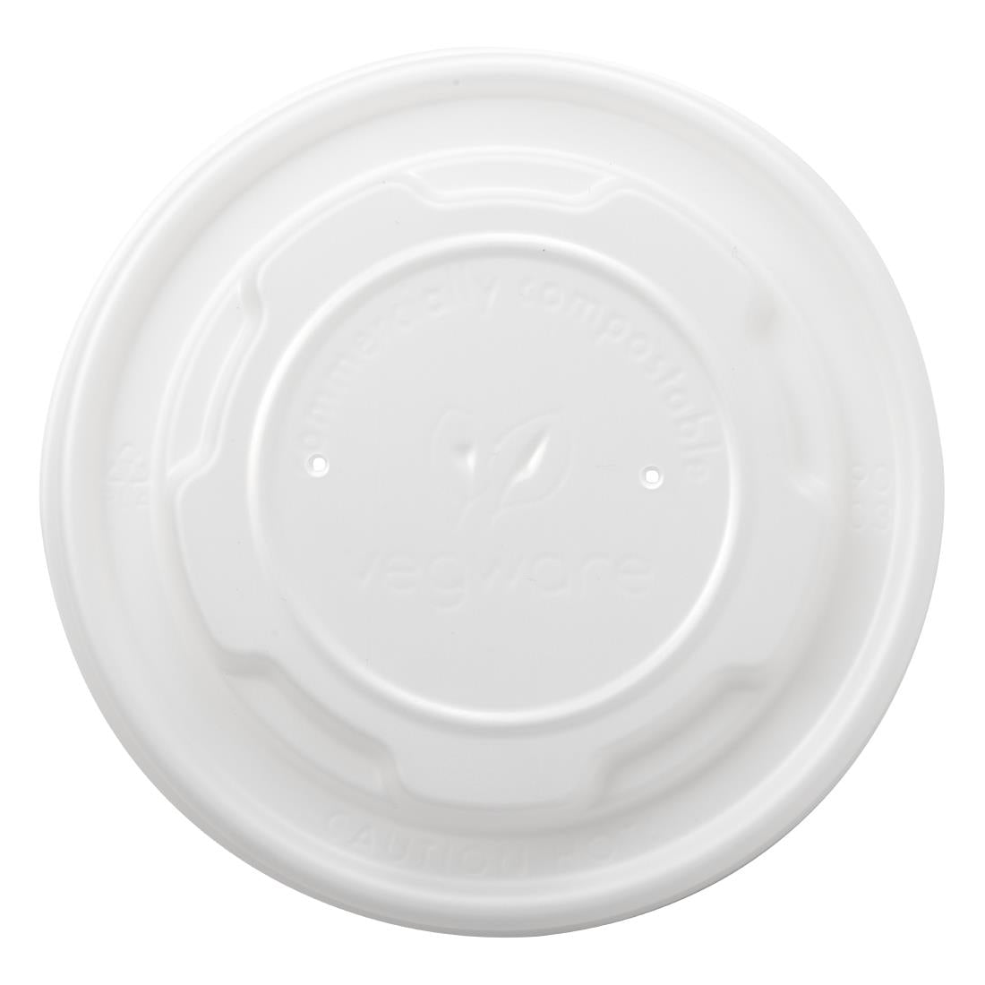 Vegware Compostable Hot Food Pot Flat Lids 170ml / 6oz and 230ml / 8oz