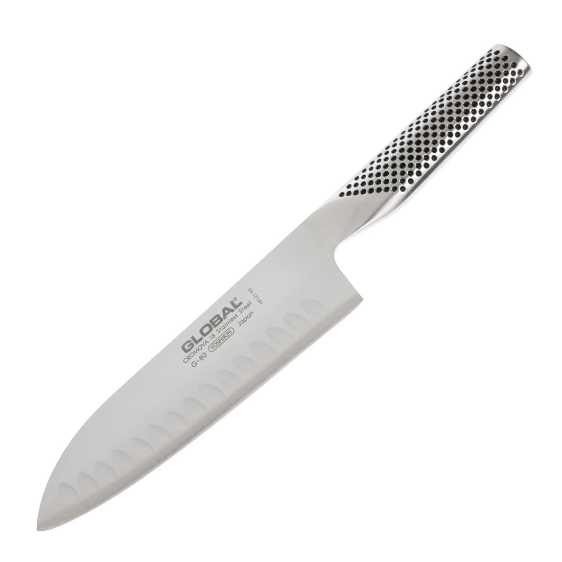 Global G48 Santoku Fluted Knife Stainless Steel 17.8cm